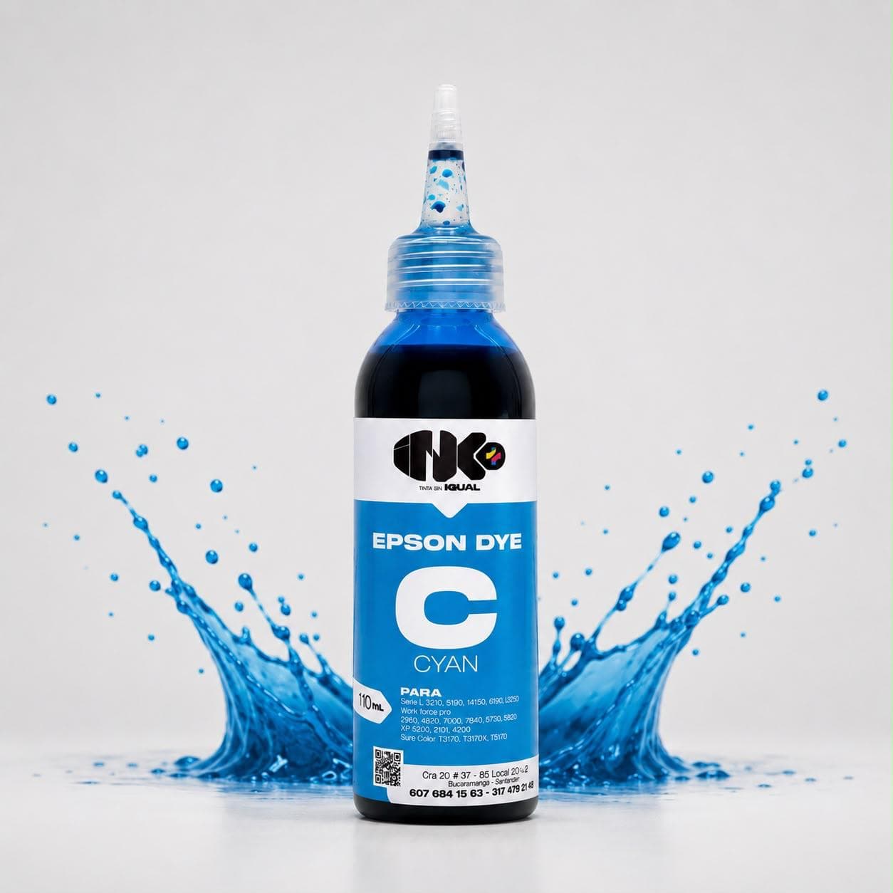 Tinta compatible Epson DYE Cyan 110 mL